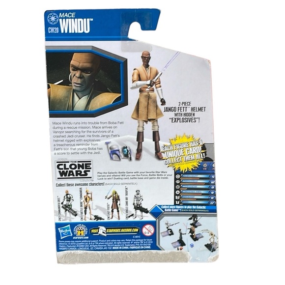 Star Wars Clone Wars Mace Windu CW20 Sealed. Damaged Box!! - Picture 2 of 6